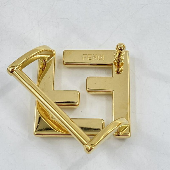 FENDI FF Diamond Reversible Belt 8C0736 Brown Calf Leather Fendi - Picture 7 of 8